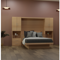 Studio Pier Wall Bedroom Set with Platform Bed