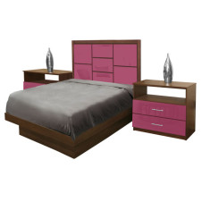 Uptown Twin Size Platform Bedroom Set 4 Piece