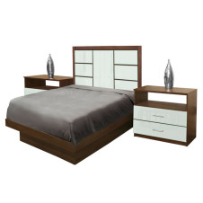 Downtown Twin Size Platform Bedroom Set 4 Piece