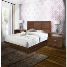 Uptown Queen Size Bedroom Set w Storage Platform