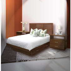 Broadway Queen Size Bedroom Set w Storage Platform