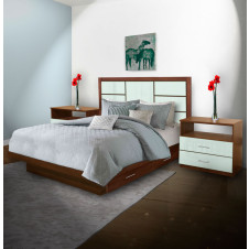 Downtown King Size Bedroom Set w Storage Platform