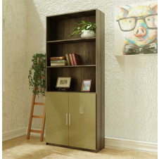 Alexis 7 Foot Bookcase with Custom Cabinet Doors