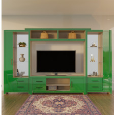 Chrystie Entertainment Center - Interior Lights, Glass Shelves, Storage