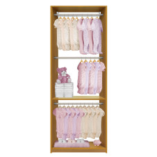 Isa Custom Closet - Triple Hanging Closet System for Infant Clothing