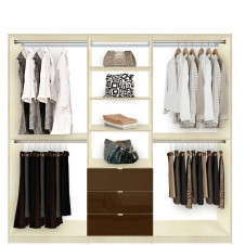 Isa Closet Organization System - Triple Wide Closet System Organizes Everything