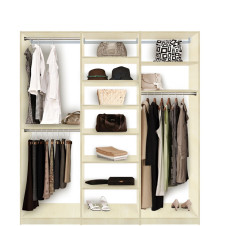 Isa Closet System - Lots of Shelves and Hanging for Walk-In or Reach-In Closet