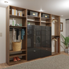 Isa Built In Closet System XL - Plenty of Closet Drawers for Storage