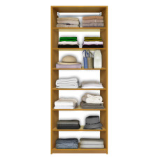 Isa Custom Closet Shelving System with 7 Shelves