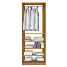 Isa Closet System - Hanging Clothes Above, Closet Shelves Below