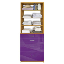 Isa Custom Closet Organization - 4 Drawers, Adjustable Shelves
