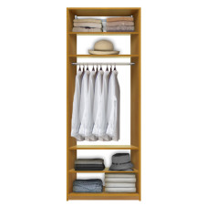 Isa Custom Closet System - Center Hanging, 4 Adjustable Shelves