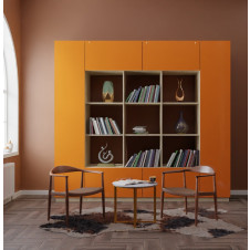 Harrison Bookcase - Modern Cube Bookshelves Surrounded by Storage
