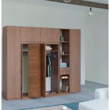 Hawthorne Wardrobe His & Her Closet with Bifold Folding Doors 