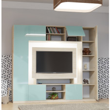 Keegan 8 Foot Entertainment Center w 360 Degree Storage