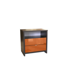 Futurista Nightstand - 2 Drawers, Open Top
