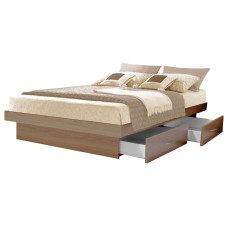 King Storage Platform Bed with 4 Drawers