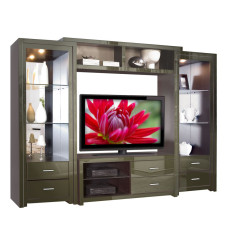 Savoy Wall Unit with Glass Shelves – Open Storage, Custom Finishes