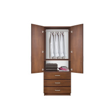 Bella Armoire for Hanging Clothes – Wardrobe Closet with 3 Drawers