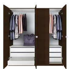 Alta Wardrobe Closet Package - 6 Drawer Wardrobe Package