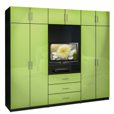 Aventa Bedroom Wall Unit X-Tall - TV Wall Unit w Extra Bedroom Storage