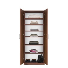 Bella Double Door Wardrobe Cabinet - 6 Shelves