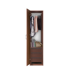 Bella Narrow Closet - Left Opening Door, 3 Interior Drawers