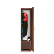 Bella Narrow Closet - Right Opening Door, 2 Interior Drawers