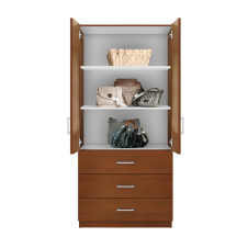 Alta 3 Drawer Armoire with Full Width Shelves