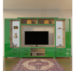 Chrystie Entertainment Center - Interior Lights, Glass Shelves, Storage