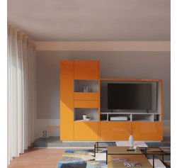 Scarlett Wall Unit - Unique Asymmetric Wall Unit Design