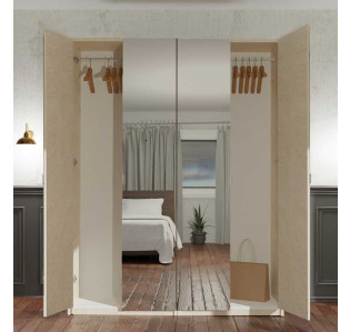 Plain Edge Mirror Fronts | White Wash Matte Case