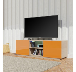 Real Orange Colored Glass Front | White Wash Matte Case