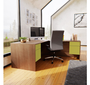Alexis L Shaped Executive Computer Desk - Left Return