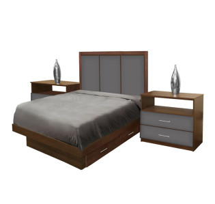Monte Carlo Twin Size Bedroom Set w Storage Platform