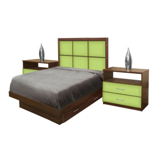 Rico Twin Size Bedroom Set w Storage Platform