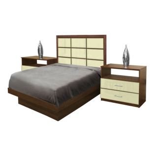 Cambridge Twin Size Platform Bedroom Set 4 Piece