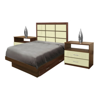 Cambridge Twin Size Bedroom Set w Storage Platform