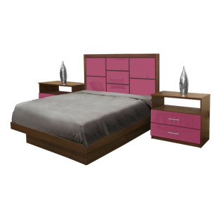 Uptown Full Size Platform Bedroom Set 4 Piece