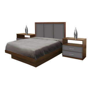 Monte Carlo Full Size Platform Bedroom Set 4 Piece