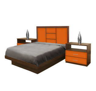 Broadway Full Size Platform Bedroom Set 4 Piece