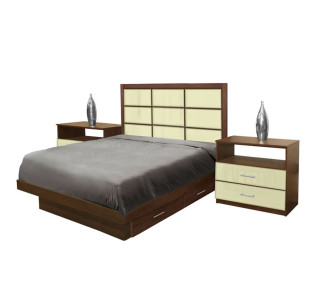 Cambridge Full Size Bedroom Set w Storage Platform