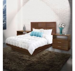 Manhattan Queen Size Bedroom Set w Storage Platform