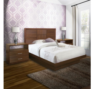 Uptown Queen Size Platform Bedroom Set 4 Piece