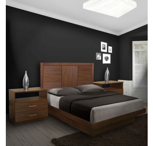 Monte Carlo Queen Size Platform Bedroom Set 4 Piece