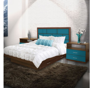 Manhattan King Size Bedroom Set w Storage Platform