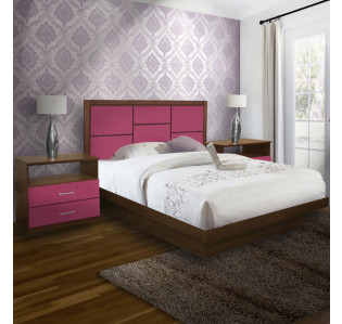 Uptown King Size Platform Bedroom Set 4 Piece