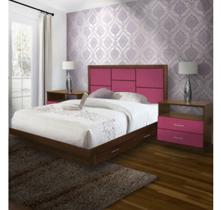 Uptown King Size Bedroom Set w Storage Platform