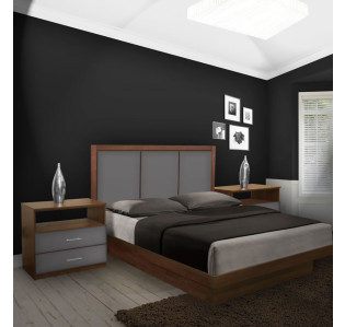 Monte Carlo King Size Platform Bedroom Set 4 Piece