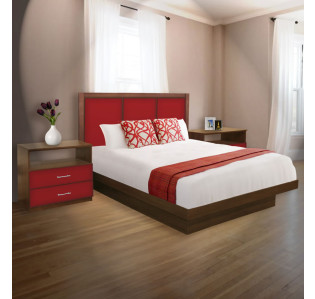 Madison King Size Platform Bedroom Set 4 Piece